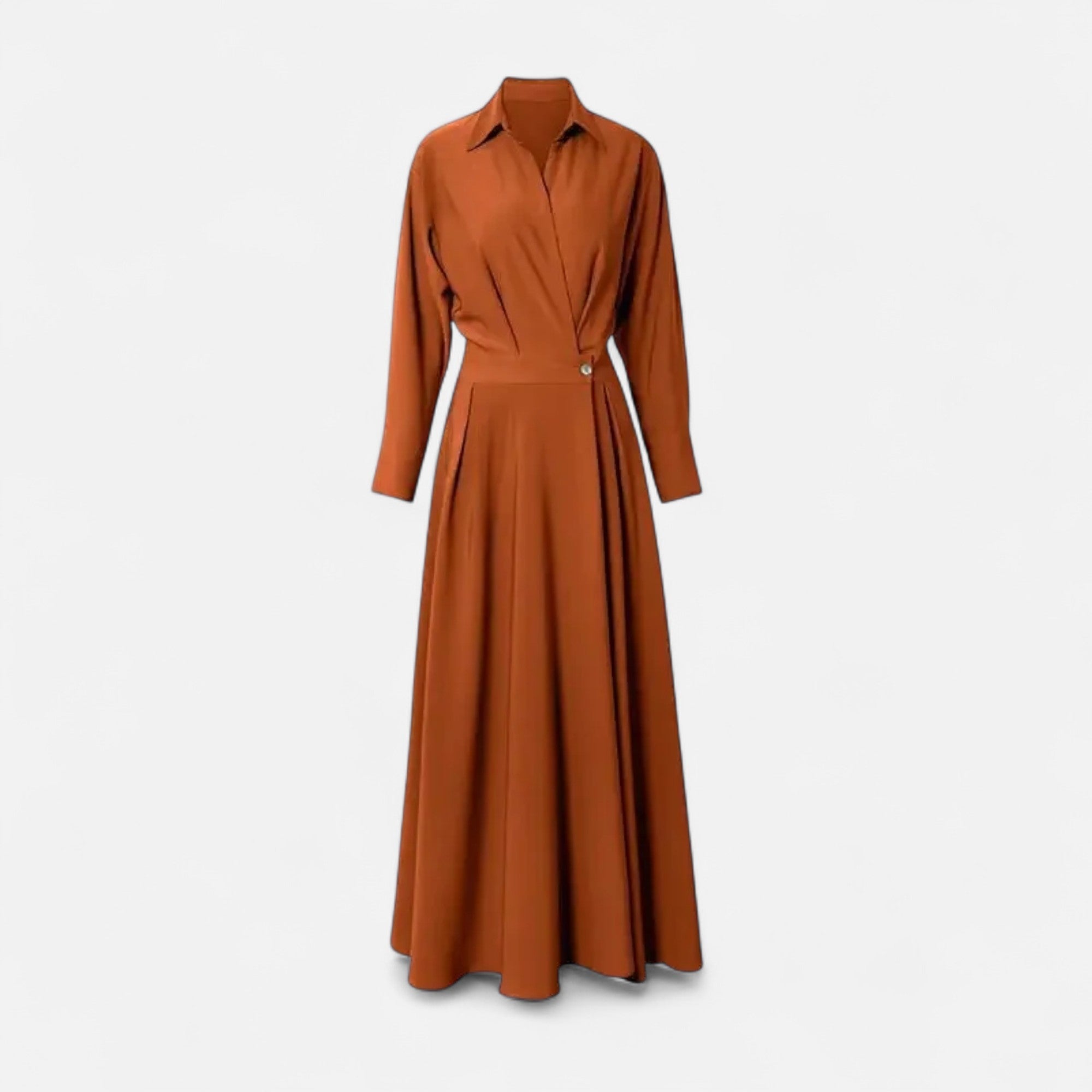 Women's Premium Cotton-Blend Shirt-Dress | Elegant Short Sleeve Spring Dress 2