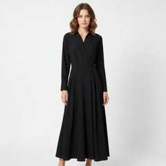 Women's Premium Cotton-Blend Shirt-Dress | Elegant Short Sleeve Spring Dress 5