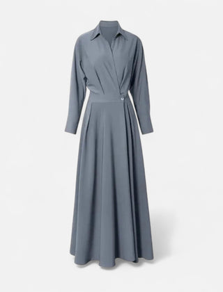 Women's Premium Cotton-Blend Shirt-Dress | Elegant Short Sleeve Spring Dress 7