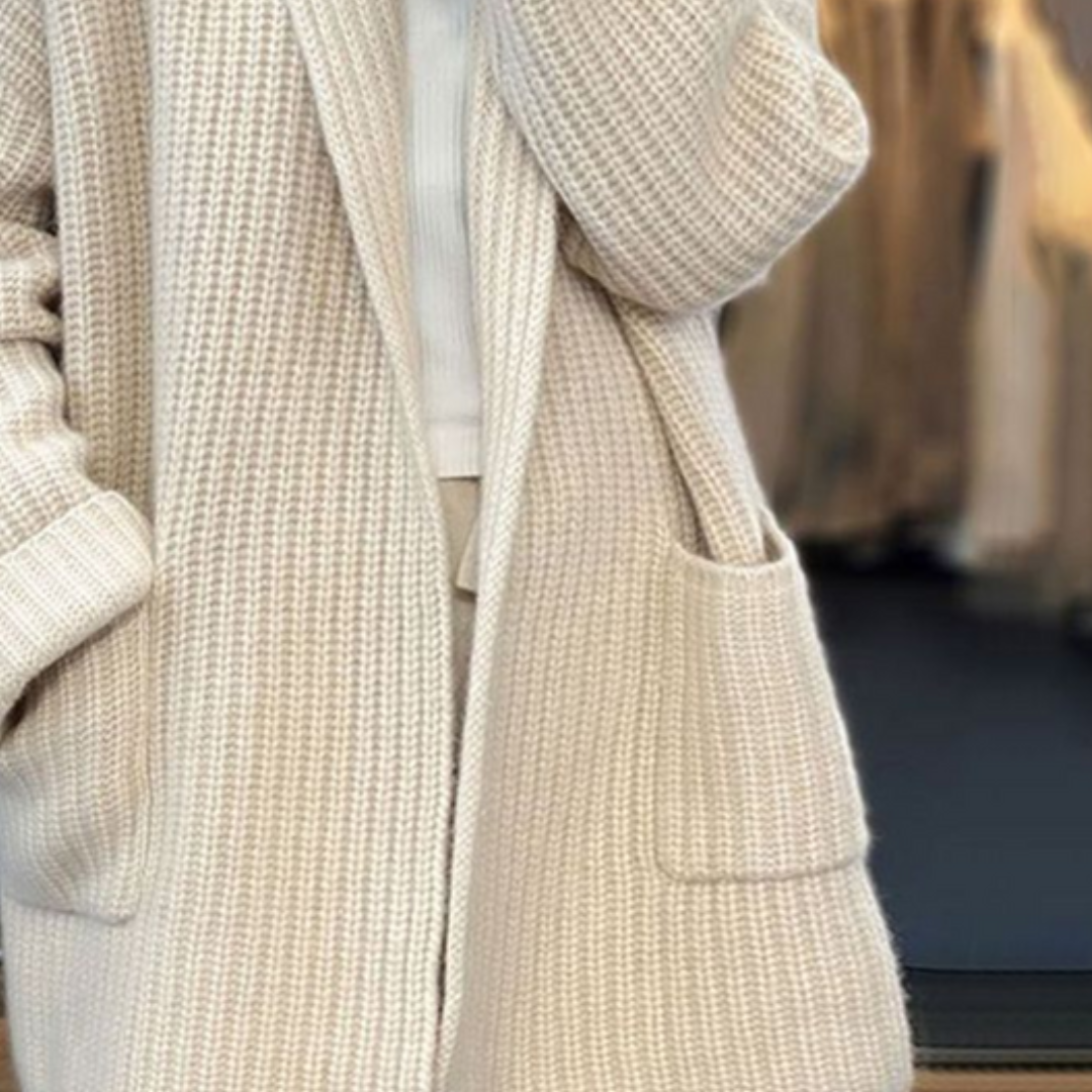 Women's Premium Knitted Wool Cardigan | Cozy Oversized Open-Front Sweater 3
