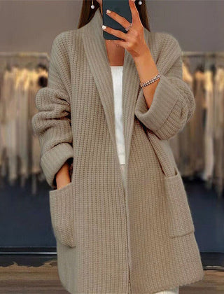 Women's Premium Knitted Wool Cardigan | Cozy Oversized Open-Front Sweater 5