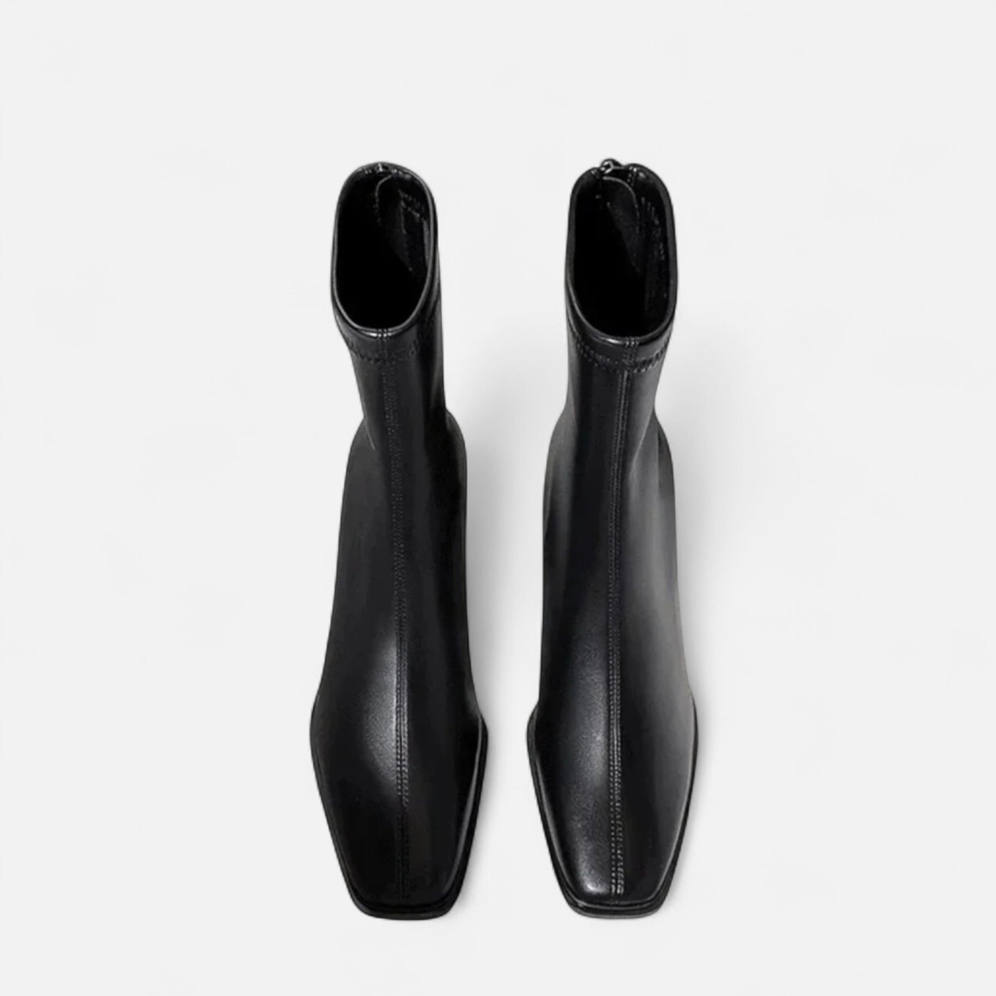 Women's Premium Leather Ankle Boots | Elegant Vintage Square-Toe Booties for Women 3