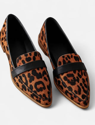 Women's Premium Leather Loafers | Elegant Vintage Pointed-Toe Shoes 0