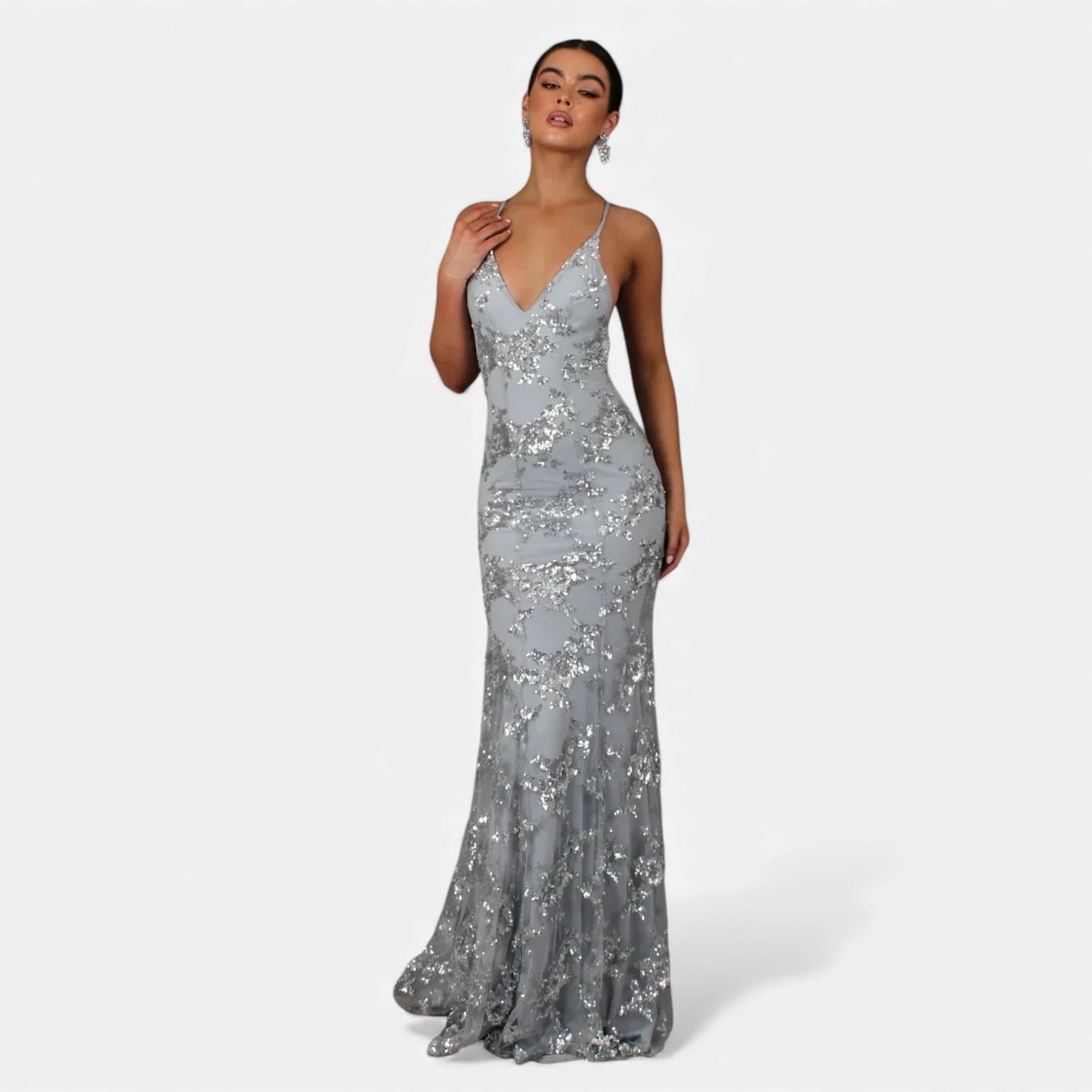 Women's Premium Sequin Maxi Dress | Elegant Fitted Formal Gown 2