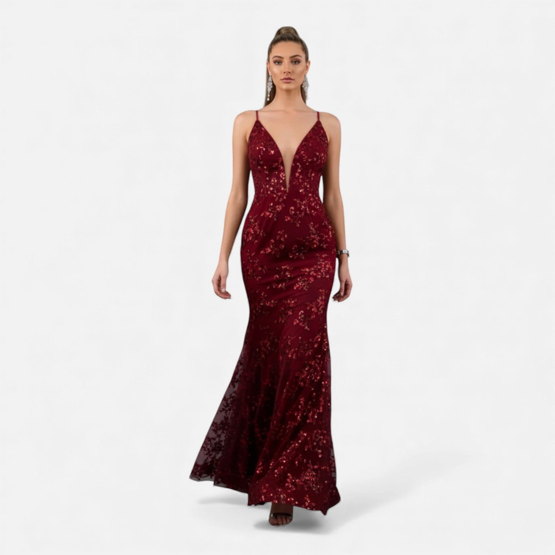 Women's Premium Sequin Maxi Dress | Elegant Fitted Formal Gown 7