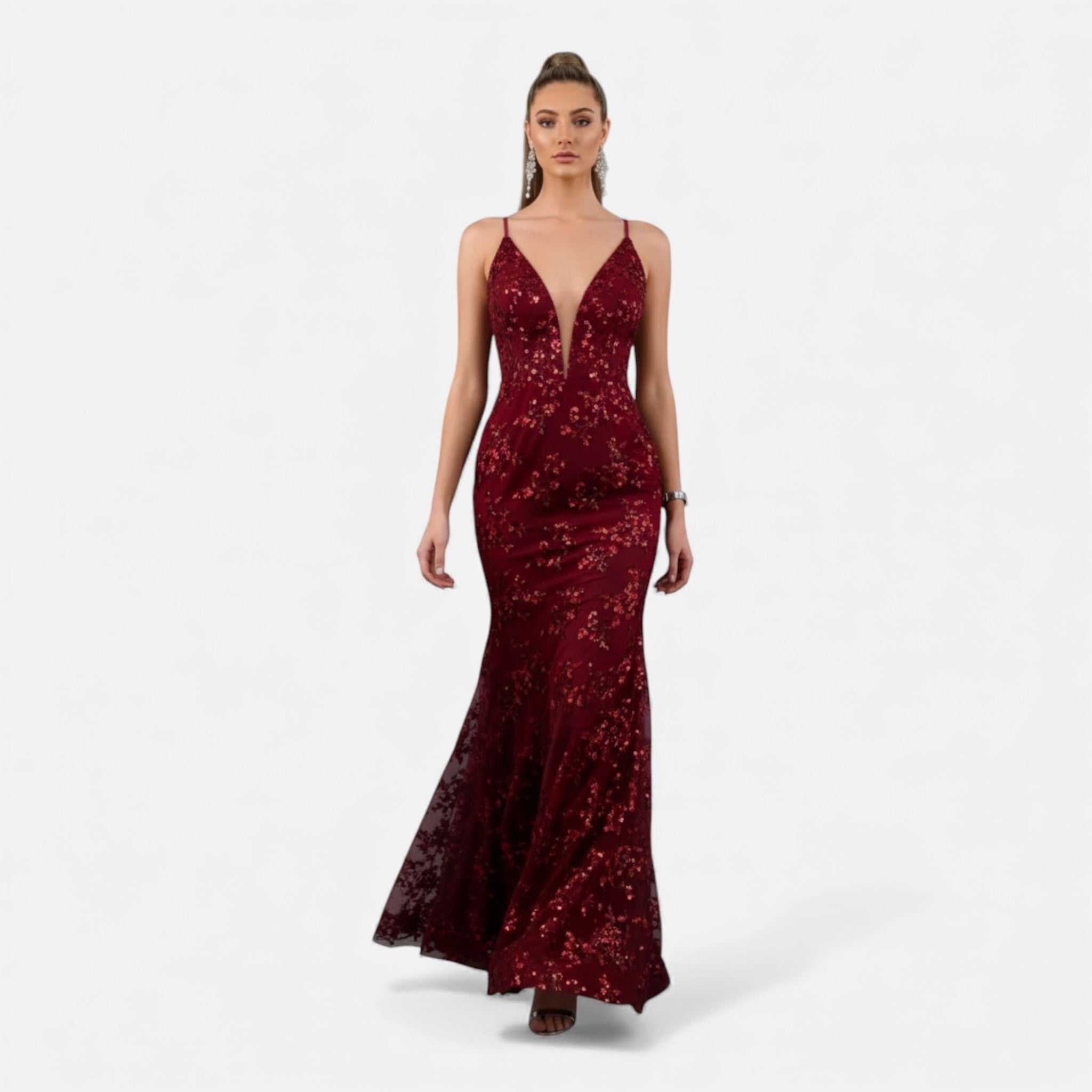 Women's Premium Sequin Maxi Dress | Elegant Fitted Formal Gown 7