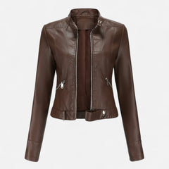 Women's Premium Vegan Leather Jacket | Elegant Classic Cut Outerwear 0