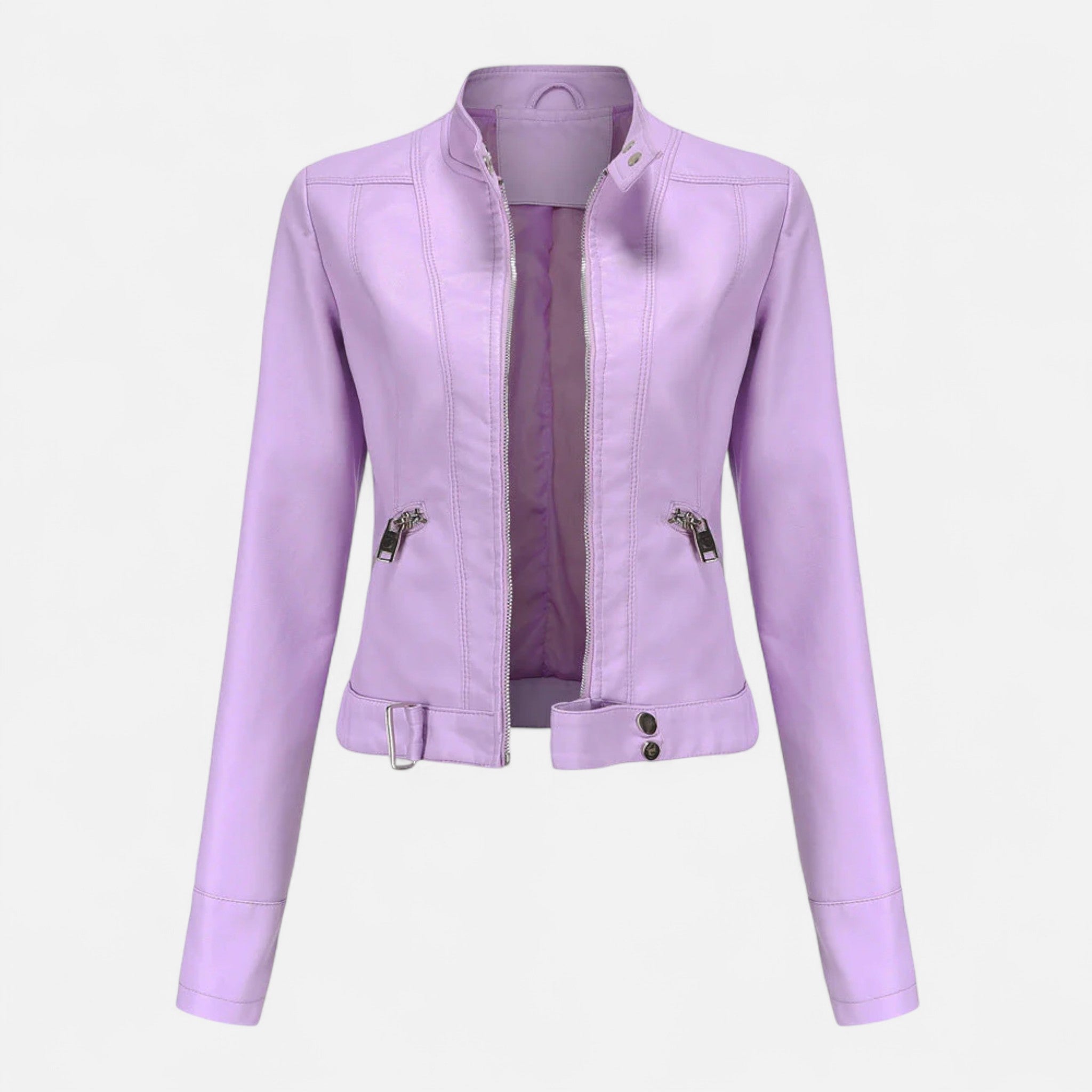 Women's Premium Vegan Leather Jacket | Elegant Classic Cut Outerwear 3