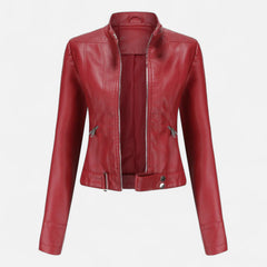 Women's Premium Vegan Leather Jacket | Elegant Classic Cut Outerwear 4