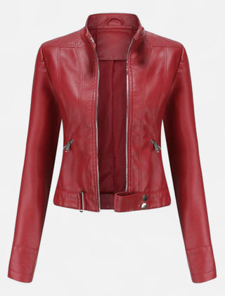 Women's Premium Vegan Leather Jacket | Elegant Classic Cut Outerwear 4