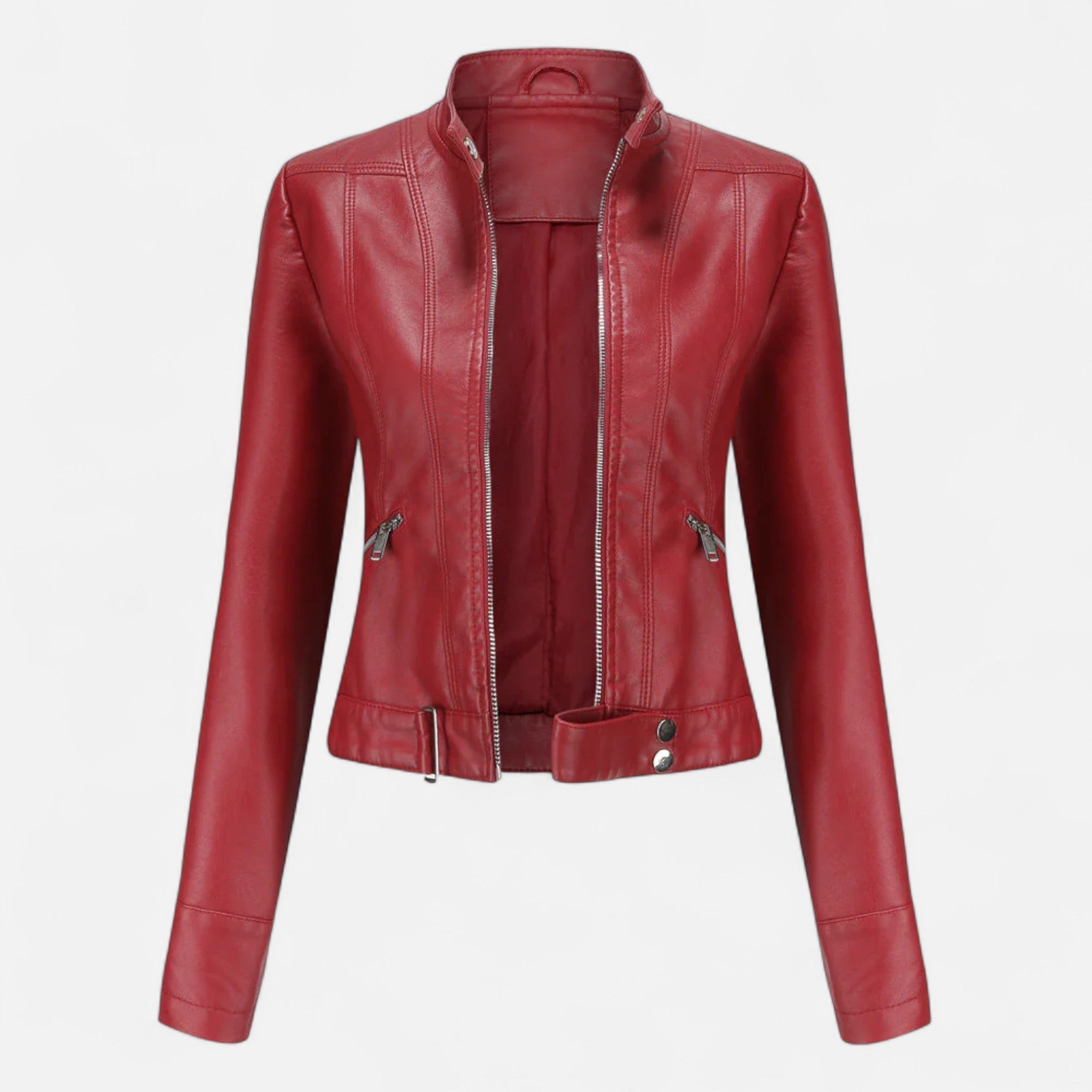 Women's Premium Vegan Leather Jacket | Elegant Classic Cut Outerwear 4