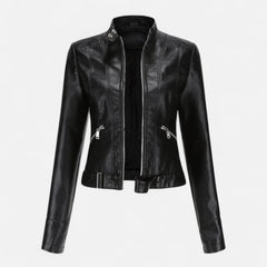 Women's Premium Vegan Leather Jacket | Elegant Classic Cut Outerwear 5