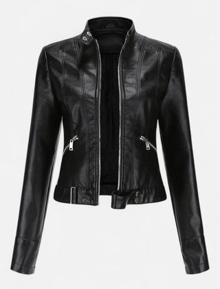 Women's Premium Vegan Leather Jacket | Elegant Classic Cut Outerwear 5