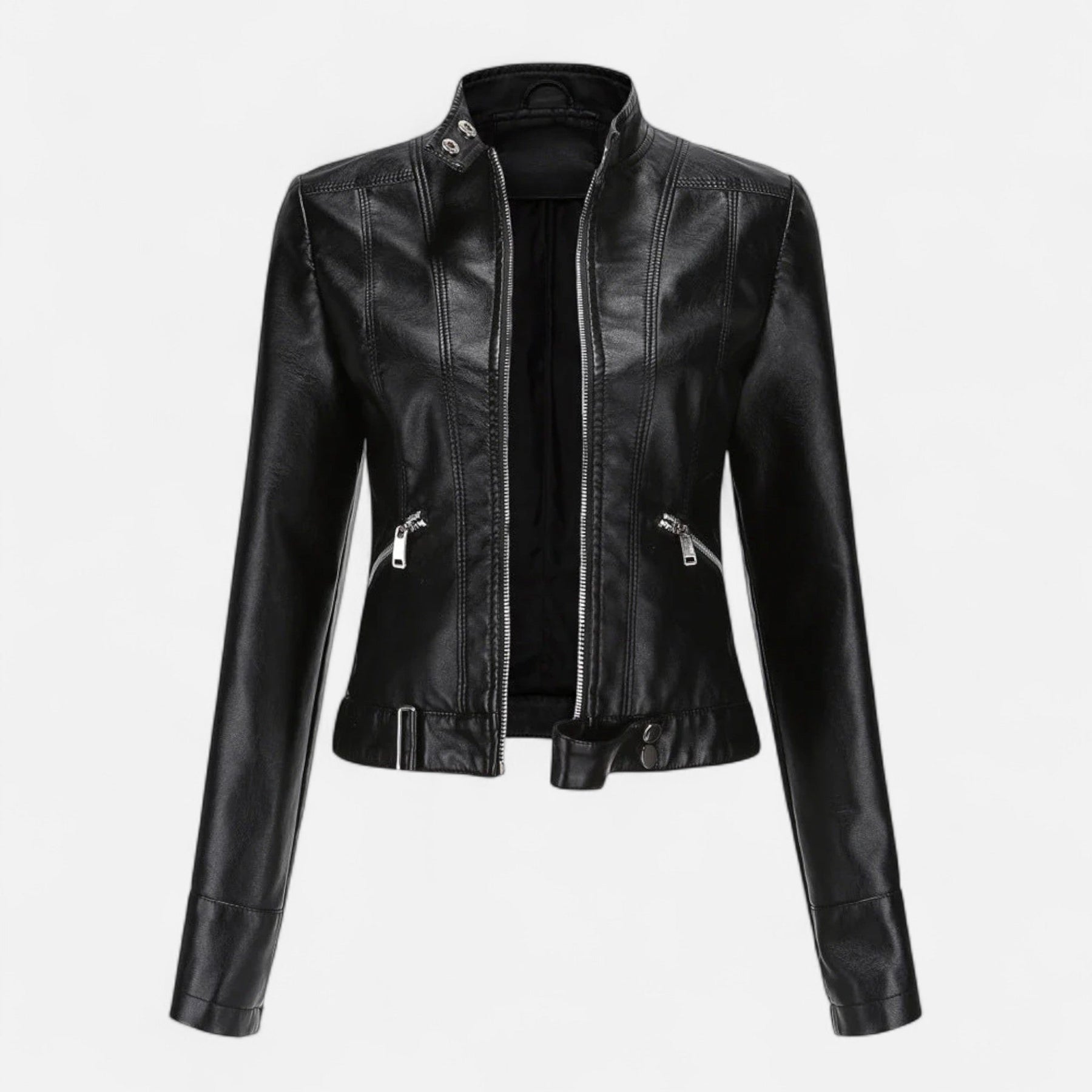Women's Premium Vegan Leather Jacket | Elegant Classic Cut Outerwear 5