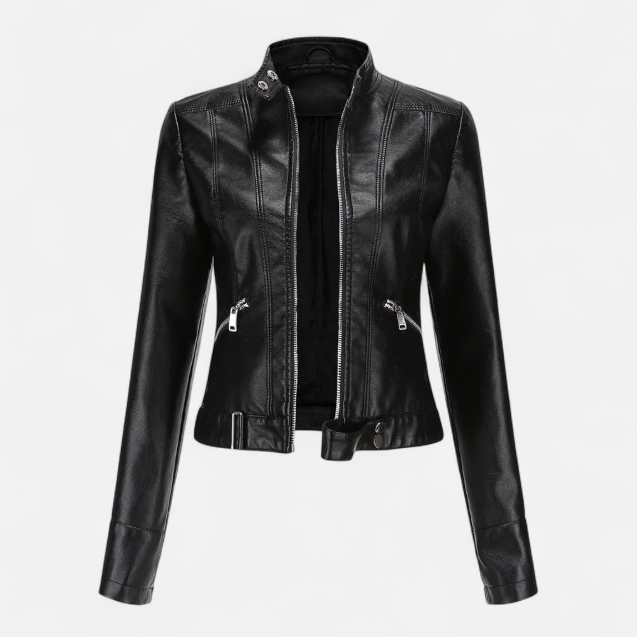 Women's Premium Vegan Leather Jacket | Elegant Classic Cut Outerwear 5