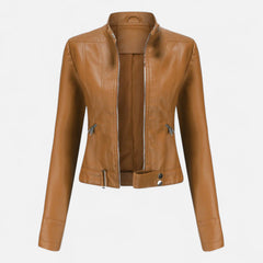 Women's Premium Vegan Leather Jacket | Elegant Classic Cut Outerwear 6