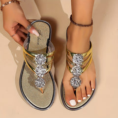 Women's Rhinestone Embellished Orthopedic Sandals | Chic Comfortable Summer Footwear 2