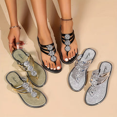 Women's Rhinestone Embellished Orthopedic Sandals | Chic Comfortable Summer Footwear 3