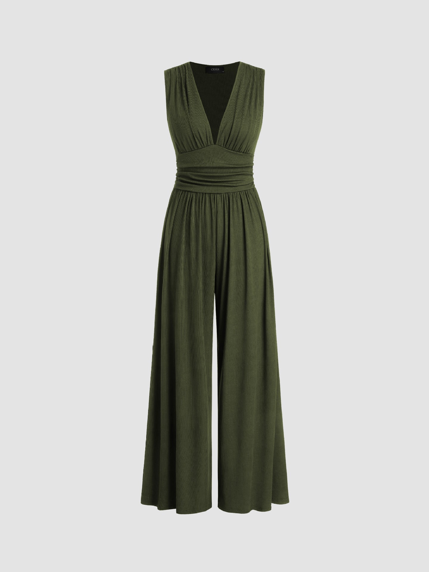 Women's Ribbed Jumpsuit | Elegant Chic Sleeveless Wide-Leg Design 2