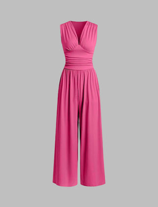 Women's Ribbed Jumpsuit | Elegant Chic Sleeveless Wide-Leg Design 5