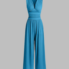 Women's Ribbed Jumpsuit | Elegant Chic Sleeveless Wide-Leg Design 6