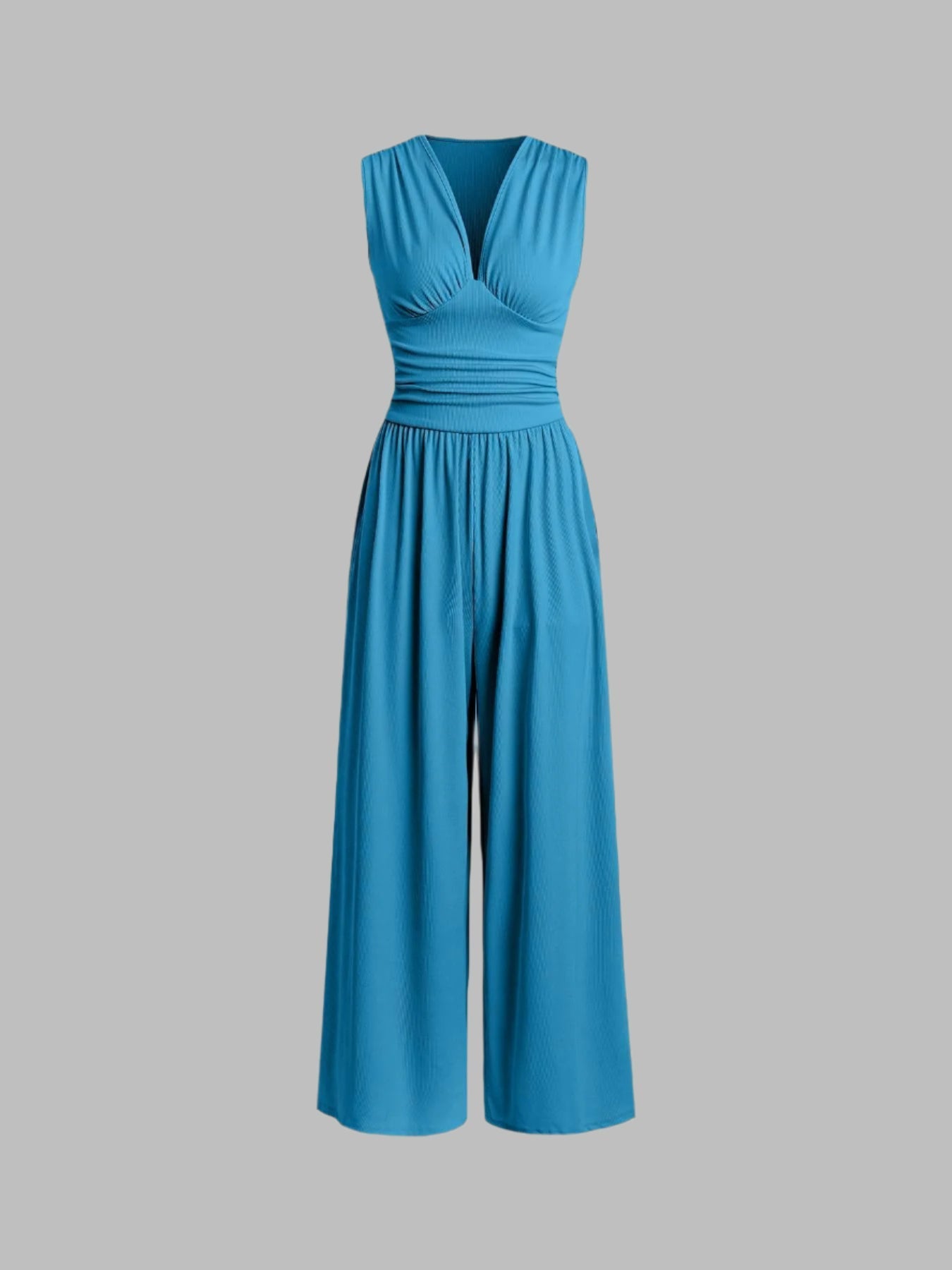 Women's Ribbed Jumpsuit | Elegant Chic Sleeveless Wide-Leg Design 6