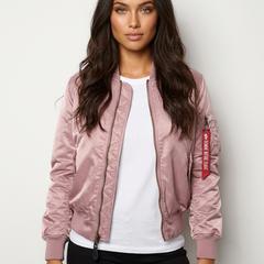 Women's Satin Bomber Jacket | Sporty Elegant Utility Outerwear 11