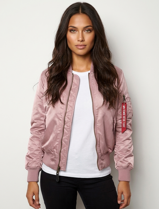 Women's Satin Bomber Jacket | Sporty Elegant Utility Outerwear 11