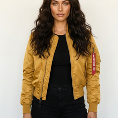 Women's Satin Bomber Jacket | Sporty Elegant Utility Outerwear 13