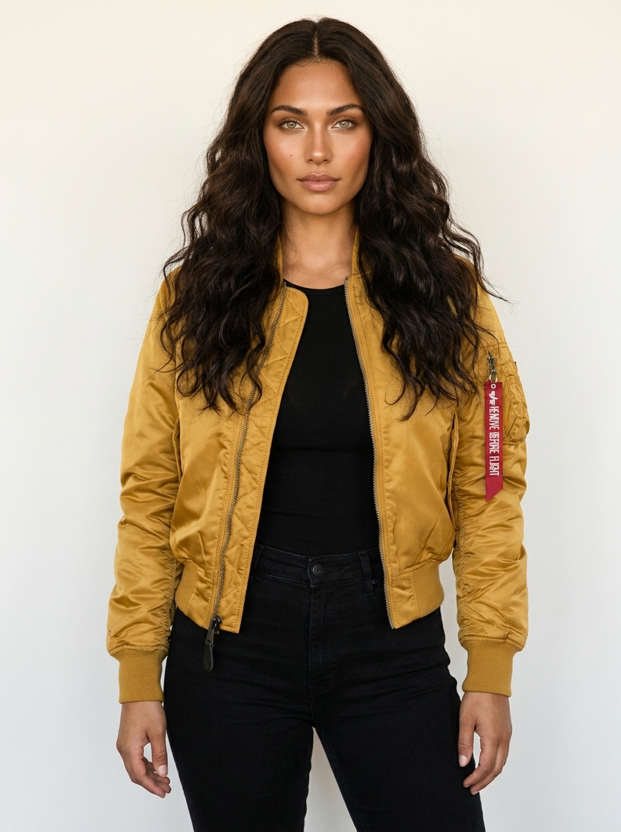 Women's Satin Bomber Jacket | Sporty Elegant Utility Outerwear 13