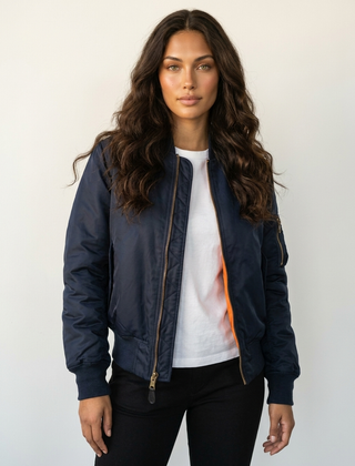Women's Satin Bomber Jacket | Sporty Elegant Utility Outerwear 9