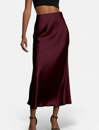 Women's Satin Midi Skirt | Elegant High-Waist Design for Timeless Style 5