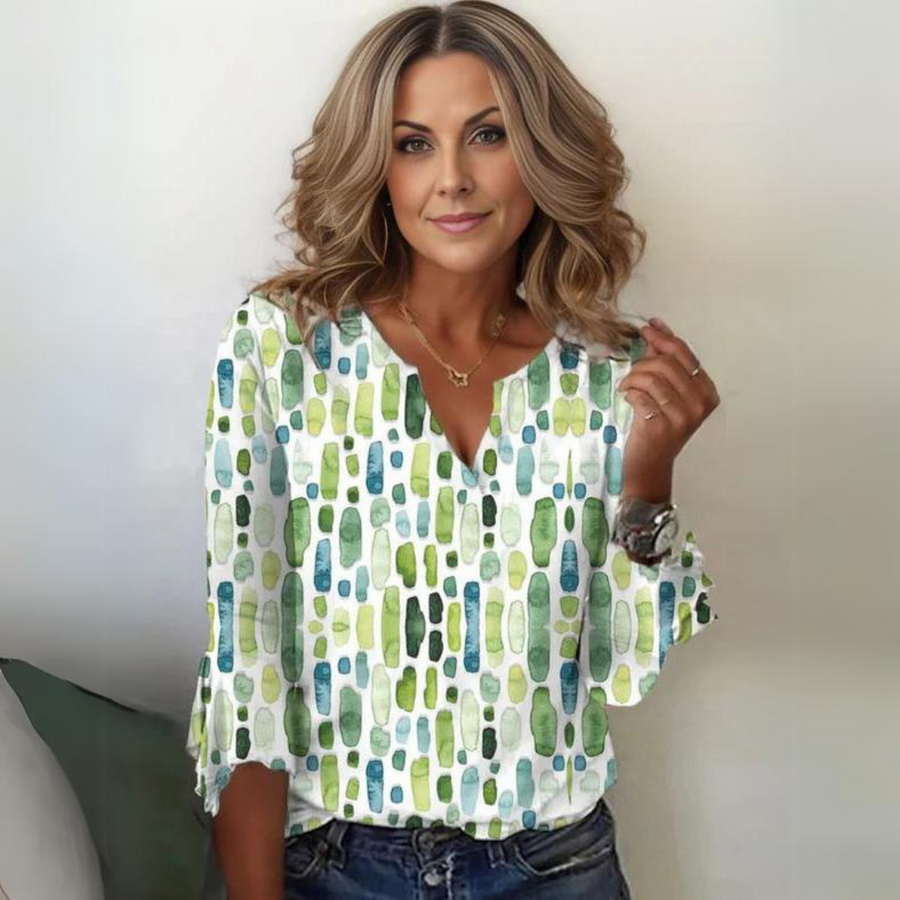 Women's Silk Cotton Blouse | Elegant Long Sleeve Summer Top 0