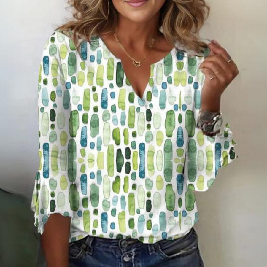 Women's Silk Cotton Blouse | Elegant Long Sleeve Summer Top 1