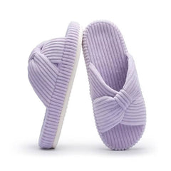 Women's Soft Corduroy Arch Support Slippers | Comfortable Open Toe Design for Home Wear 11