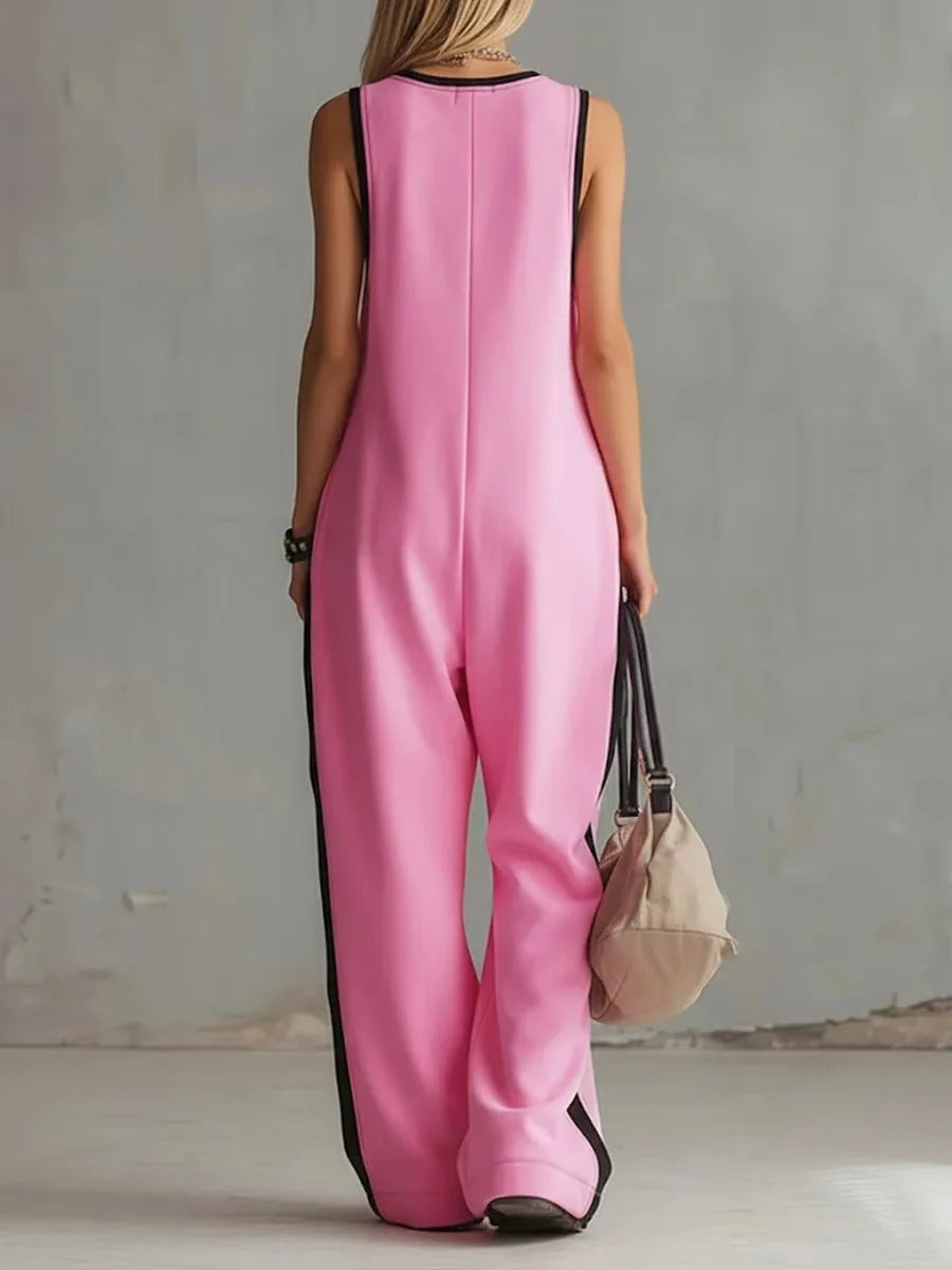 Women's Soft Fabric Utility Jumpsuit | Relaxed Fit Wide-Leg Design 1