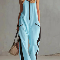 Women's Soft Fabric Utility Jumpsuit | Relaxed Fit Wide-Leg Design 2
