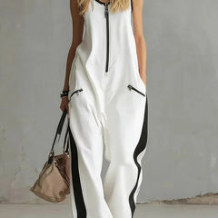 Women's Soft Fabric Utility Jumpsuit | Relaxed Fit Wide-Leg Design 3