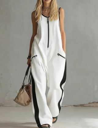 Women's Soft Fabric Utility Jumpsuit | Relaxed Fit Wide-Leg Design 3