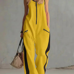 Women's Soft Fabric Utility Jumpsuit | Relaxed Fit Wide-Leg Design 4