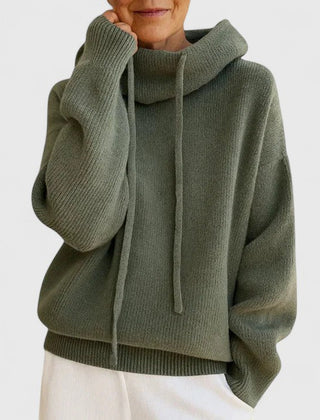 Women's Soft Knit Cowl Neck Sweater | Oversized Cozy Winter Top 0