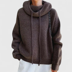 Women's Soft Knit Cowl Neck Sweater | Oversized Cozy Winter Top 1