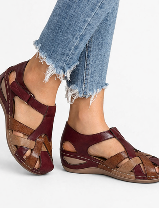 Women's Soft Leather Orthopedic Wedge Sandals | Elegant Comfortable Daily Footwear 1