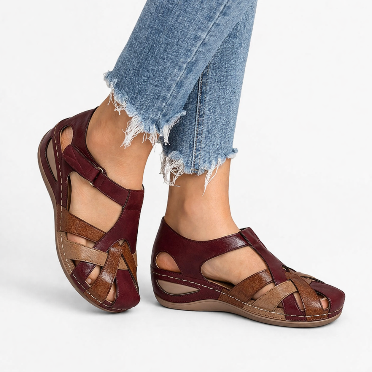 Women's Soft Leather Orthopedic Wedge Sandals | Elegant Comfortable Daily Footwear 1