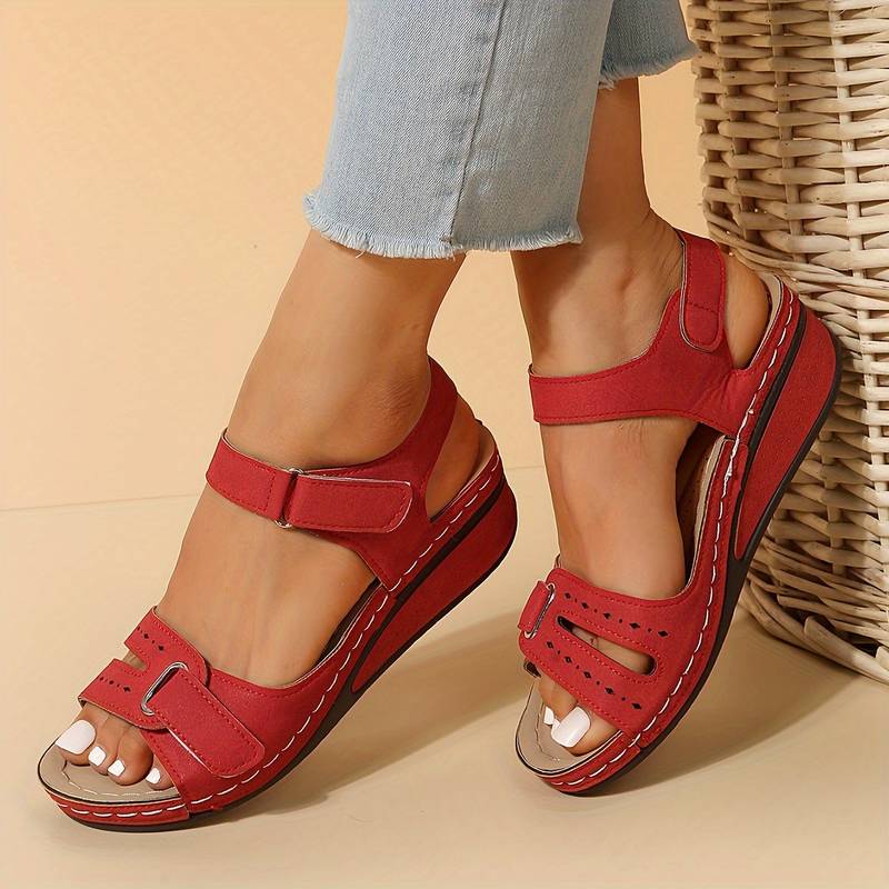 Women's Soft Leather Wedge Sandals | Comfortable Casual Summer Footwear 6