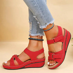 Women's Soft Leather Wedge Sandals | Comfortable Casual Summer Footwear 7