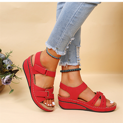 Women's Soft Leather Wedge Sandals | Comfortable Casual Summer Footwear 8