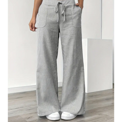 Women's Striped Linen Wide Leg Pants | Elegant Casual Trousers for Summer 8