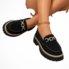 Women's Stylish Leather Chunky Loafers | Elegant Slip-On Platform Shoes 3