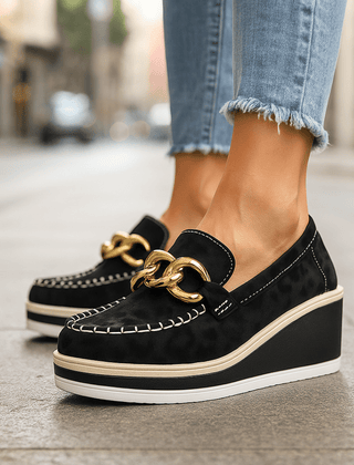 Women's Stylish Leather Platform Loafers | Trendy Slip-On Casual Shoes 2